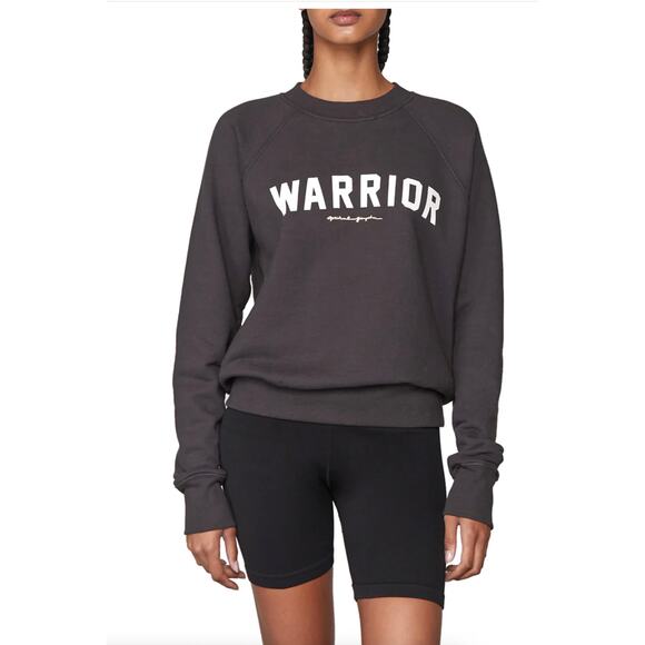 Spiritual Gangster Warrior Bridget Sweatshirt Sz S New $98 Black Cotton Fleece - Picture 9 of 11